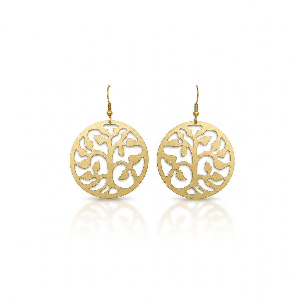 Brass Tree Earrings BE15