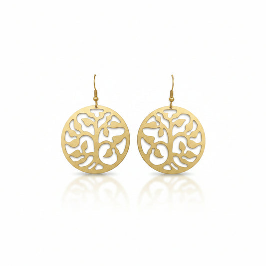 Brass Tree Earrings BE15