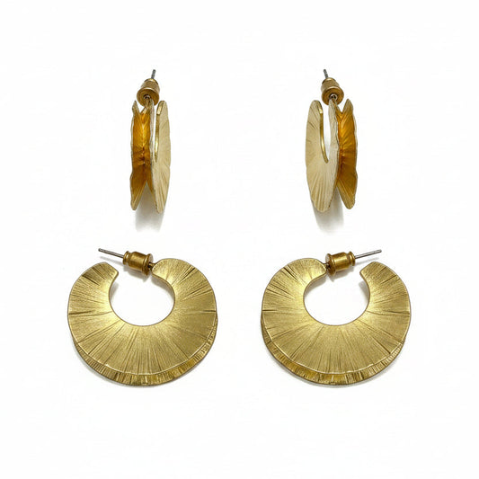 Brass Gold Hoop Earring BE23