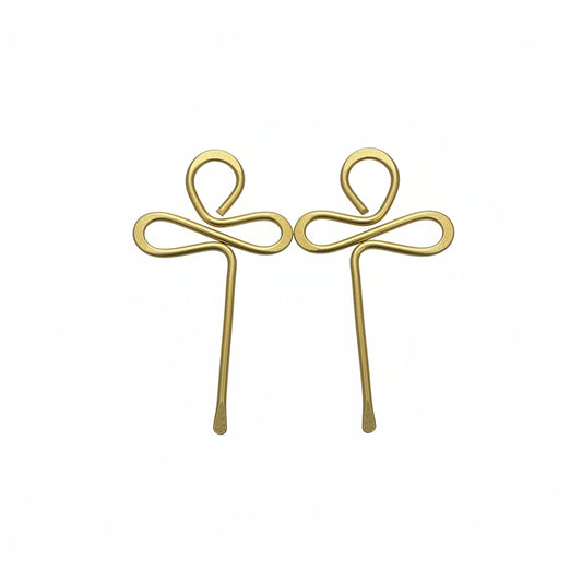 Brass  Key Earrings BE26