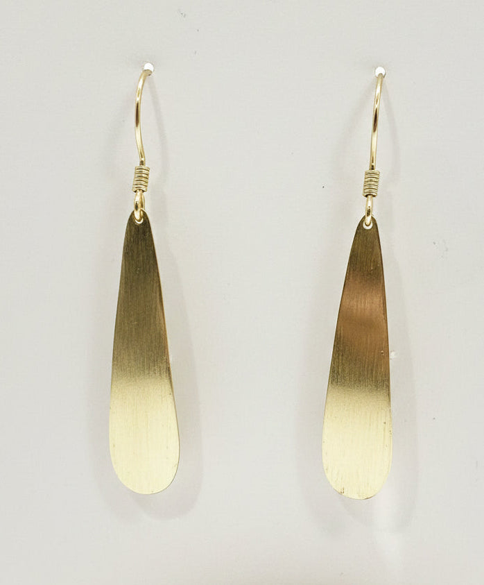 Brass Tear Drop Earrings BE40