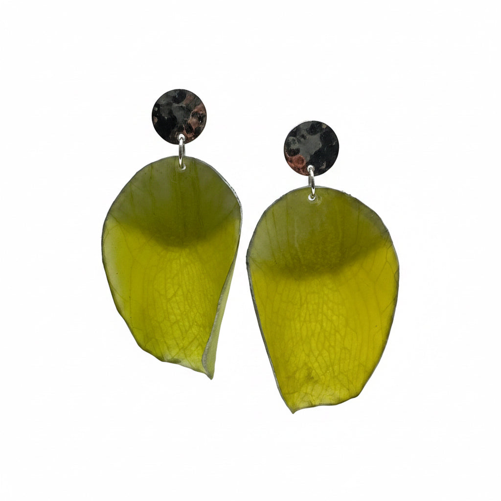 Single drop arapima earrings
