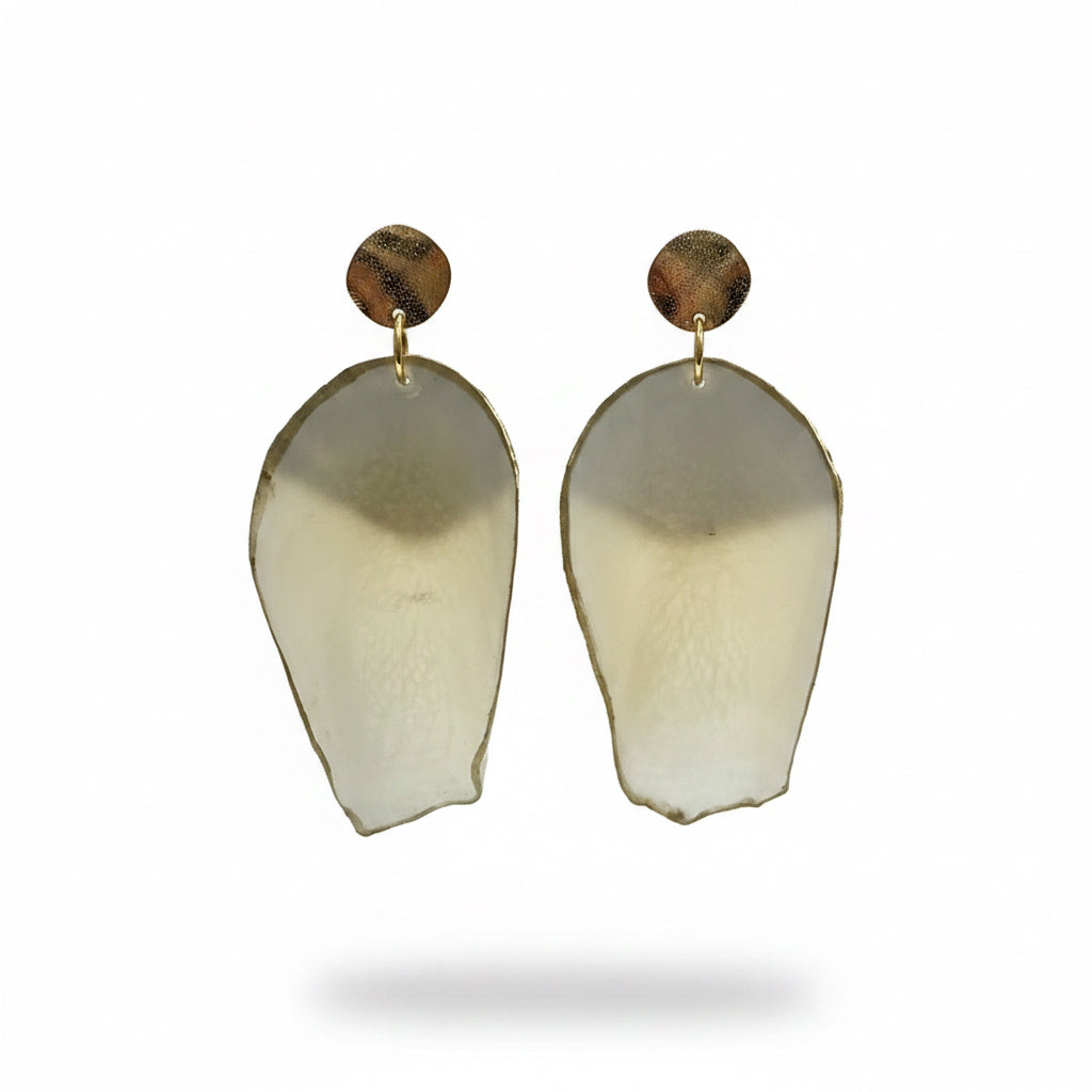 Single drop arapima earrings