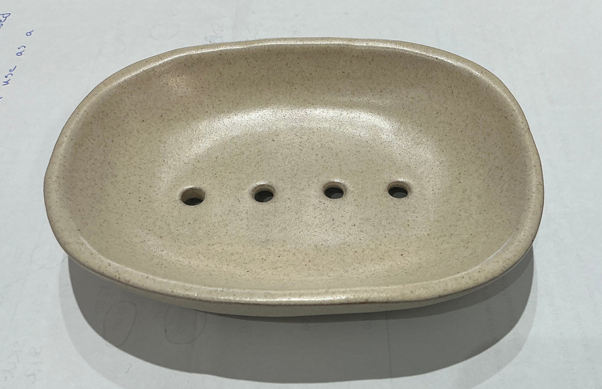 Soap Dish / Fair Trade Ceramic Stoneware : cream