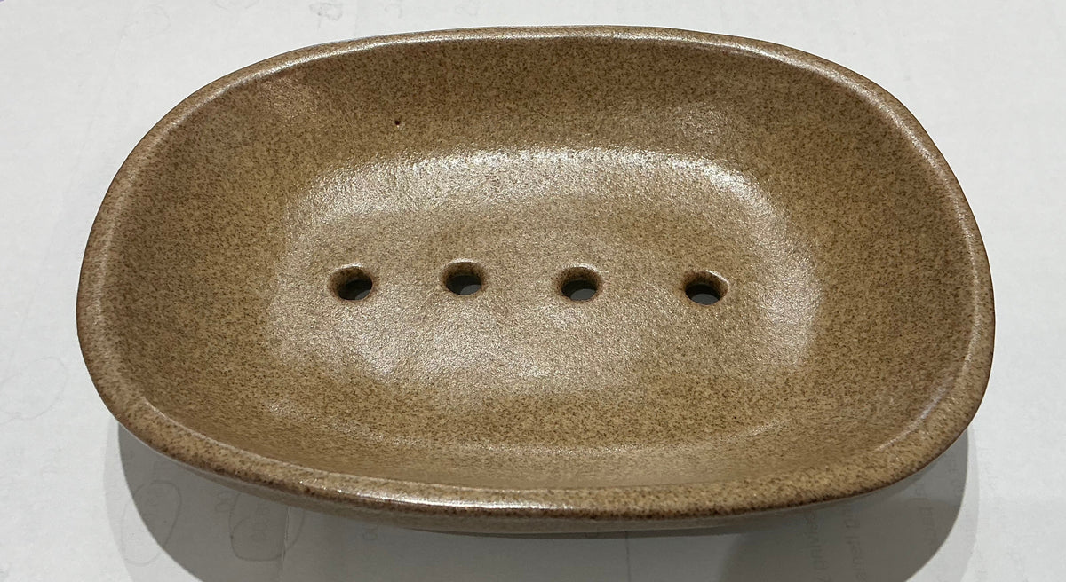 Soap Dish / Fair Trade Ceramic Stoneware : Sandstone