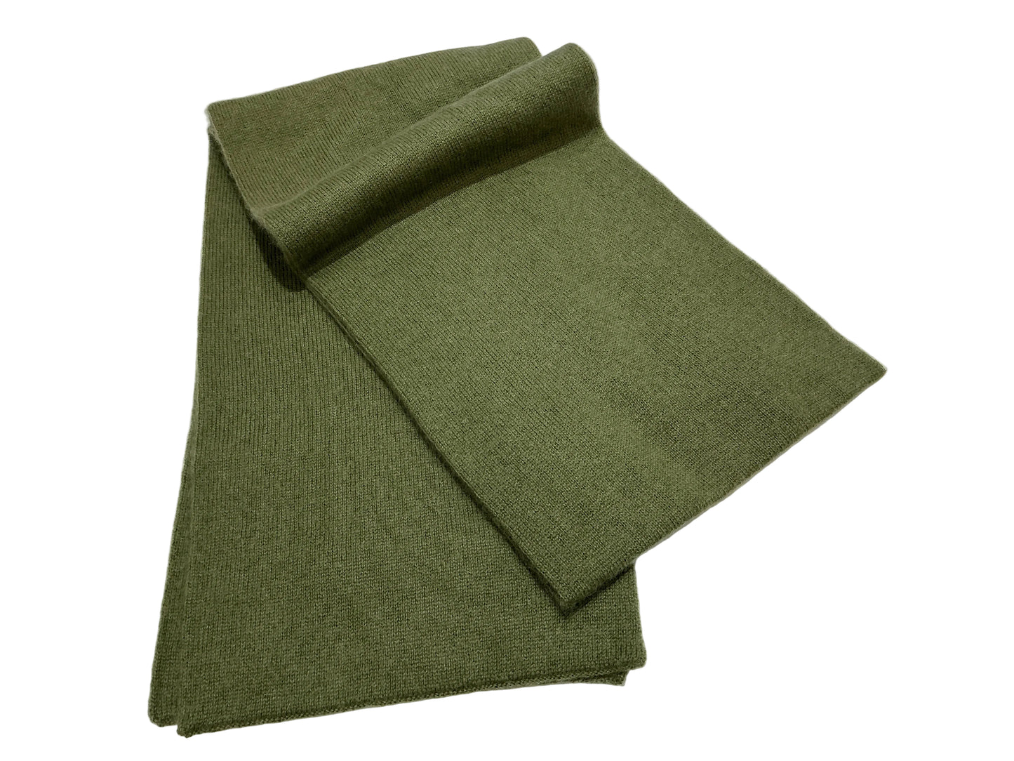 Plush Cashmere Muffler - 100% Pure Double Thick - GREEN