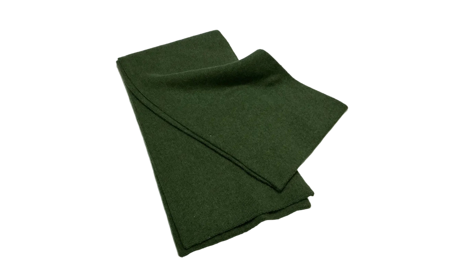 Plush Cashmere Muffler - 100% Pure Double Thick - GREEN