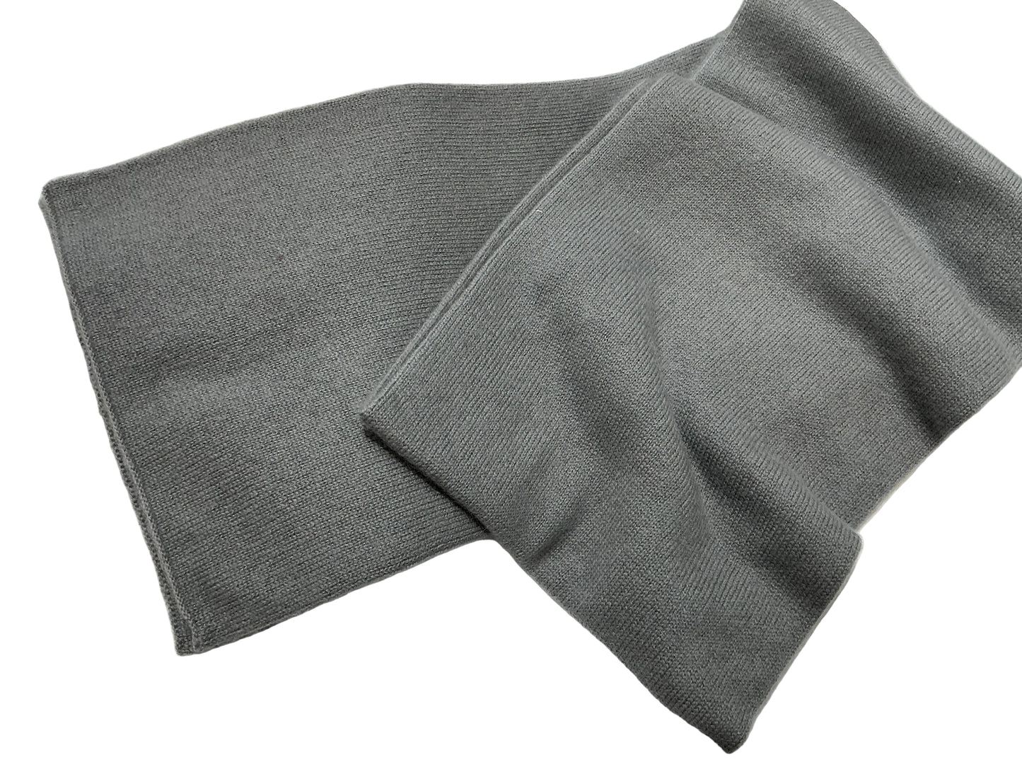 Plush Cashmere Muffler - 100% Pure Double Thick - GREY