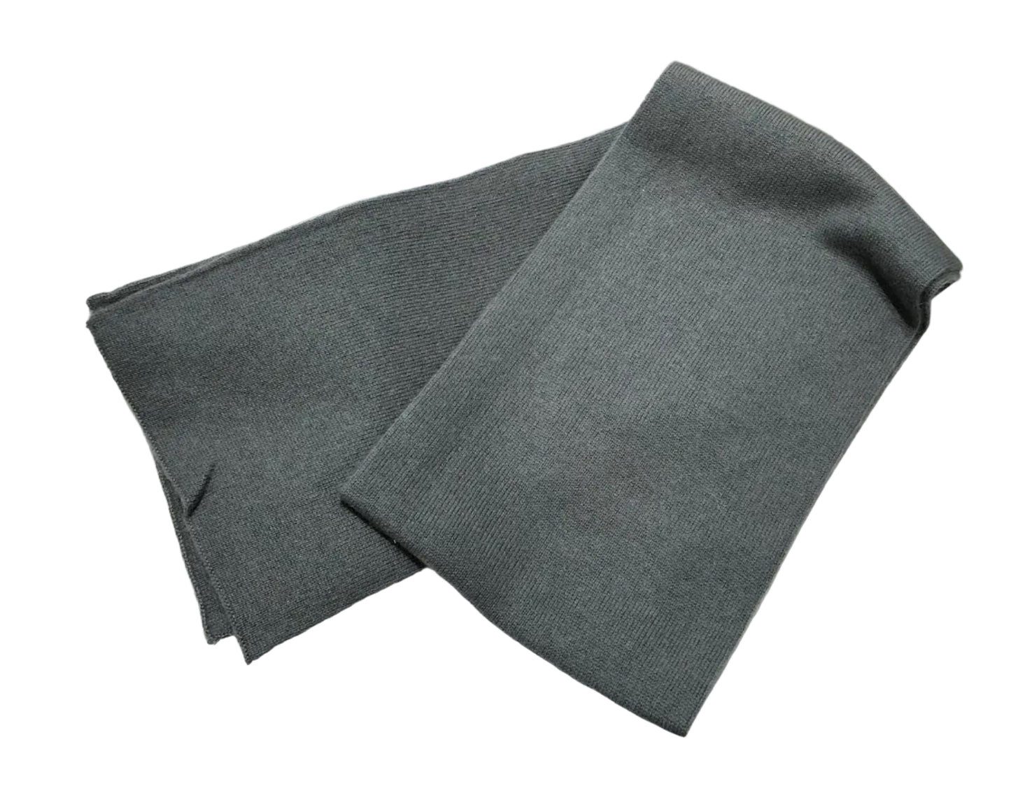 Plush Cashmere Muffler - 100% Pure Double Thick - GREY