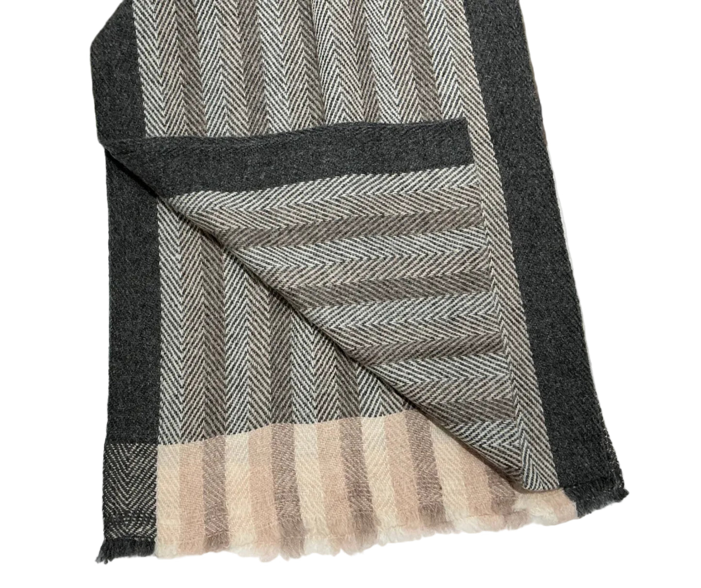 Plush Cashmere Muffler - 100% Pure Double Thick - BROWNS