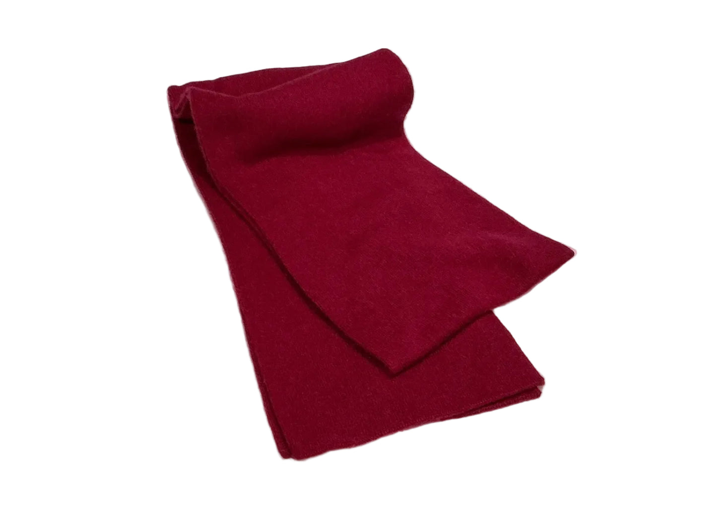 Plush Cashmere Muffler - 100% Pure Double Thick - RED/PINK