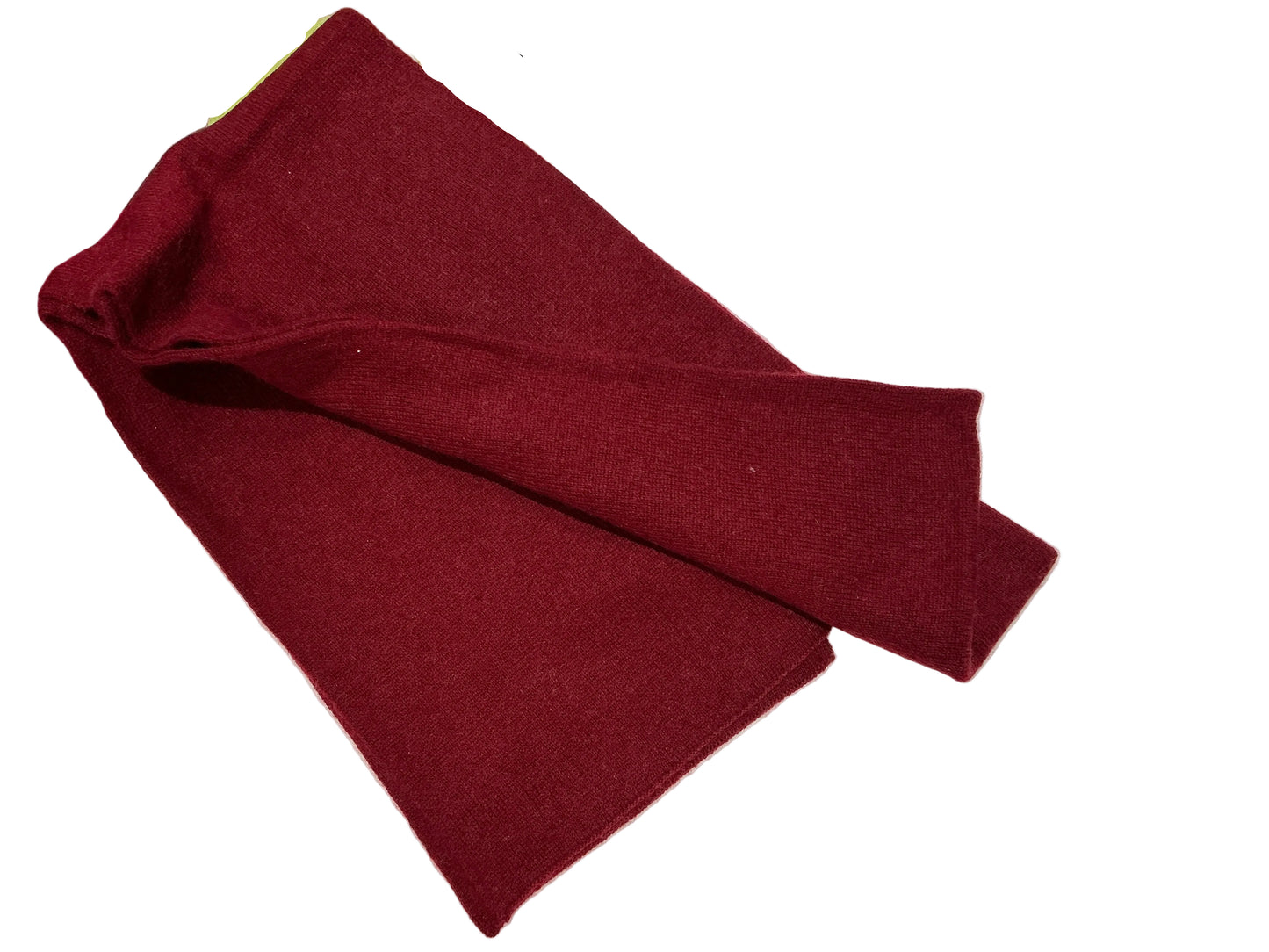 Plush Cashmere Muffler - 100% Pure Double Thick - RED/PINK