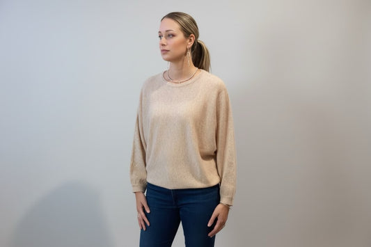 100% Pure Cashmere Butterfly Sweater Ivory Cream
