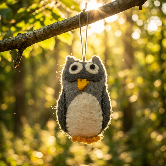 Grey Owl Ornament 211