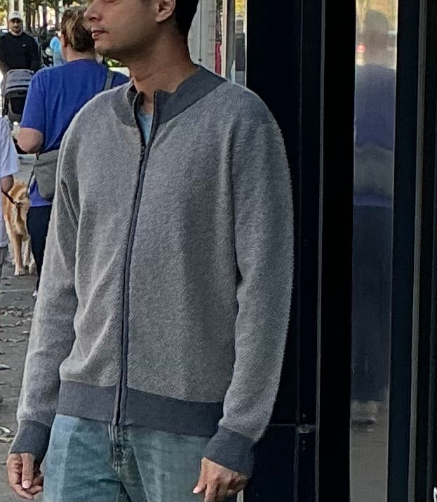 Pure Cashmere Grey Waffle Half Zip  Sweater real