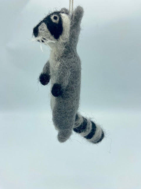 Raccoon Wool Ornament