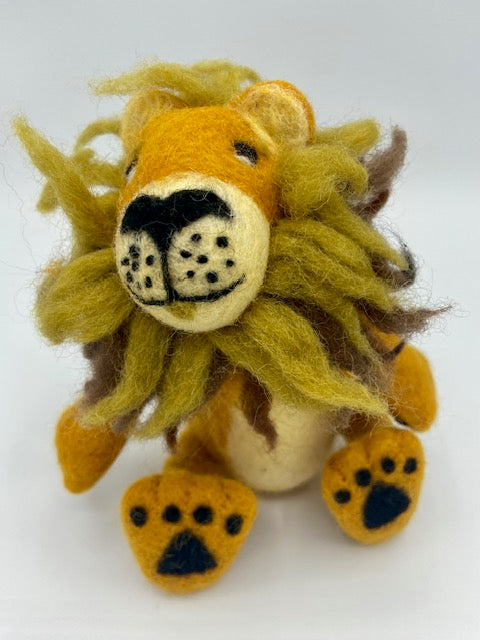 Large Felted Lion