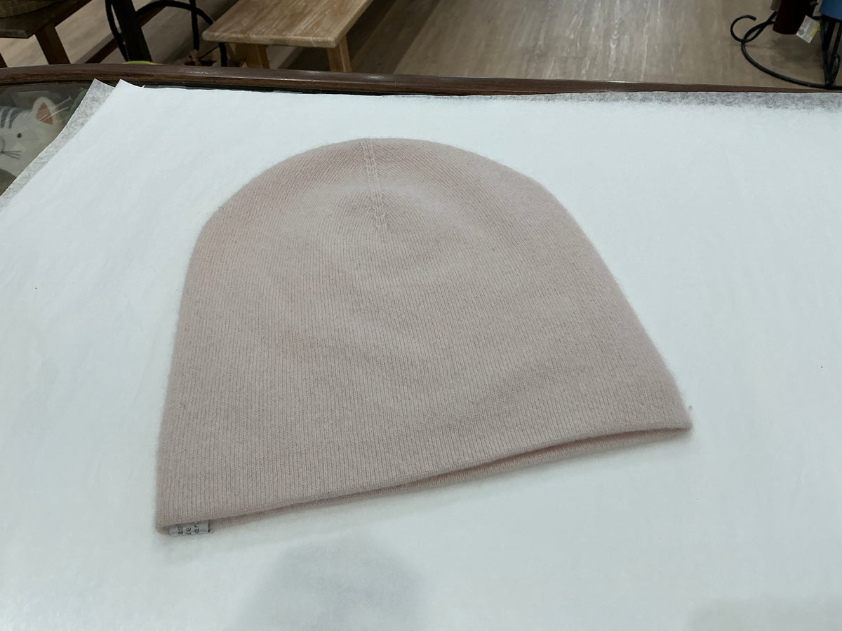 100% Pure Cashmere Hat Palest Pinky-Beige
