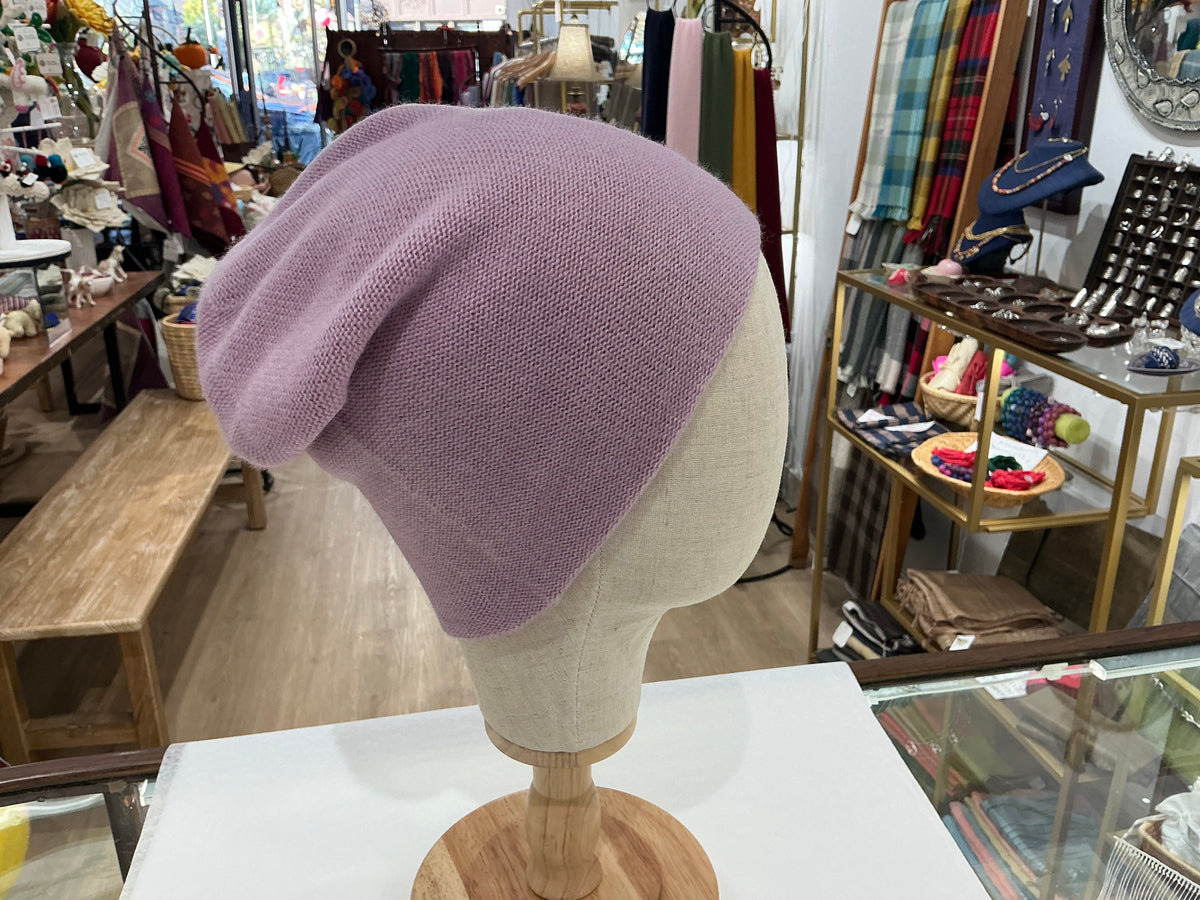 100% Pure Cashmere Hat Lilac