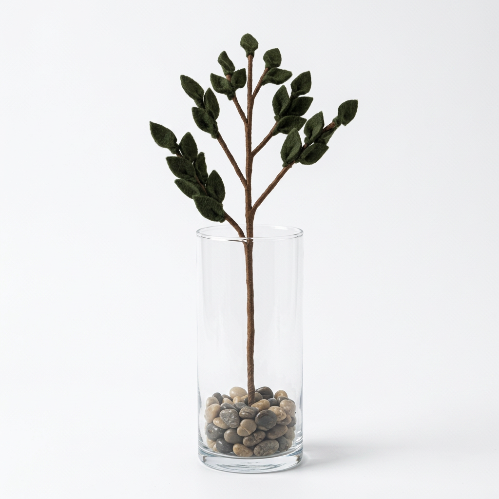 Single Green Wool Leaf Branch