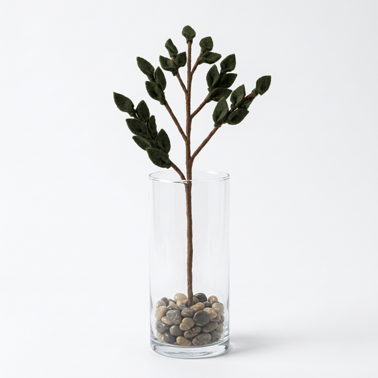 Single Green Wool Leaf Branch