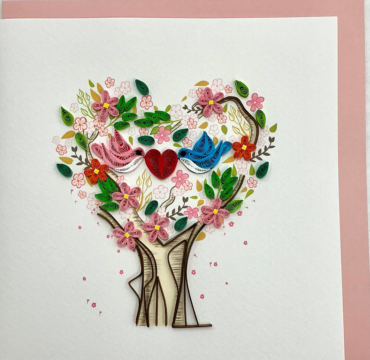 Card - Love bird tree