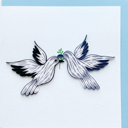 Card - White doves