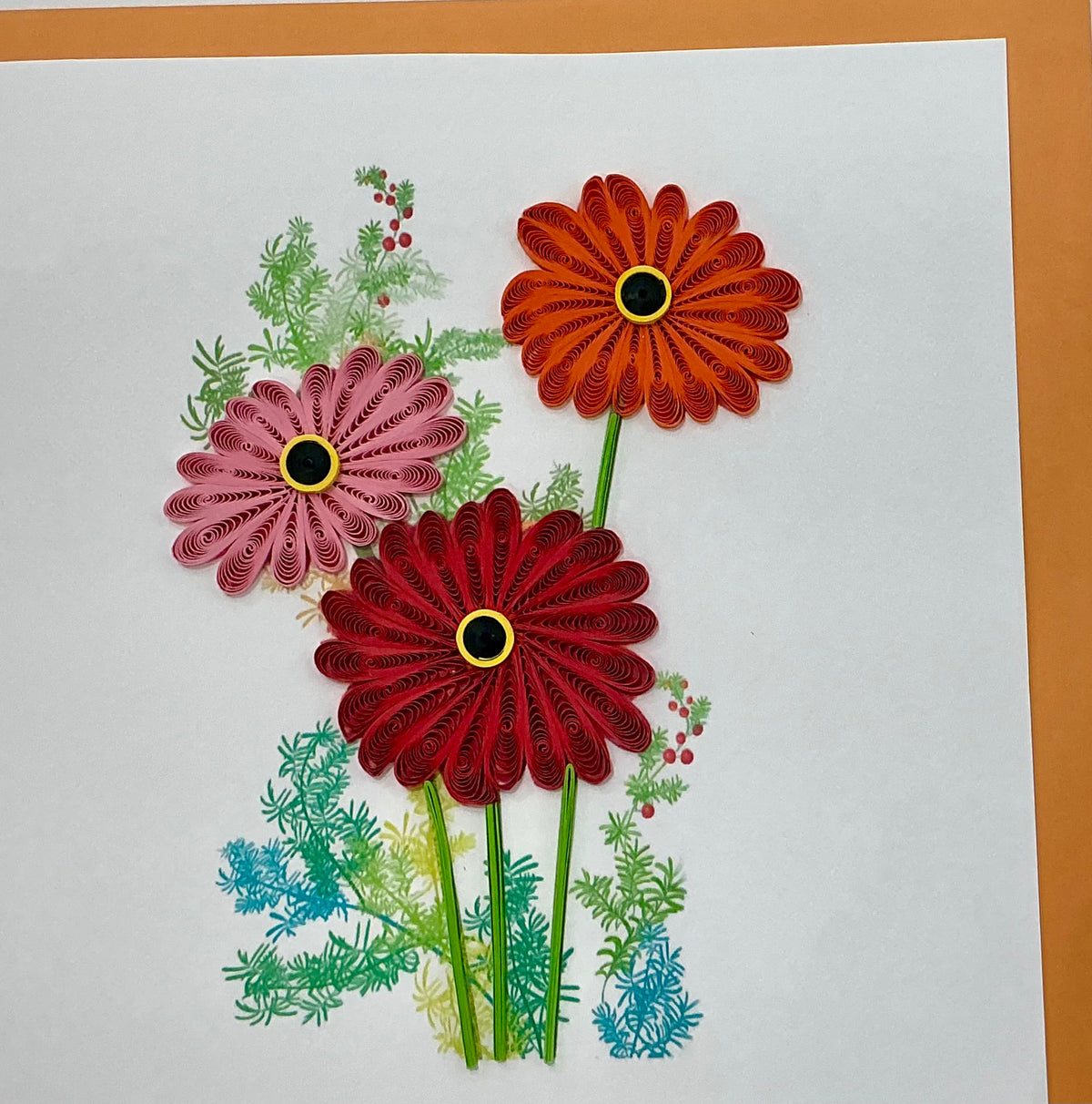 Card - Gerbera flowers