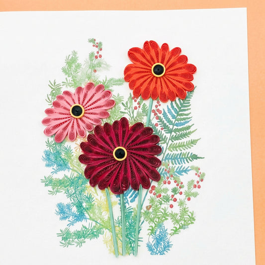 Card - Gerbera flowers
