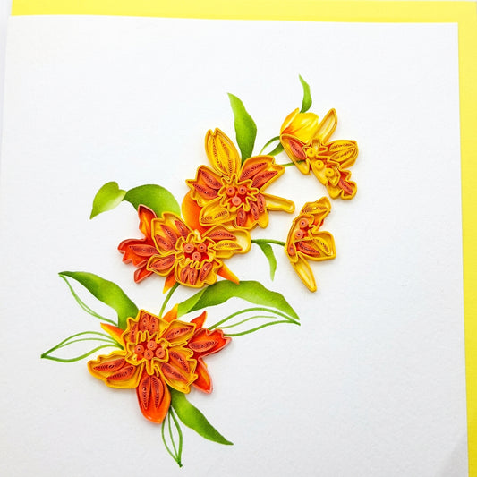 Card - Yellow flowers