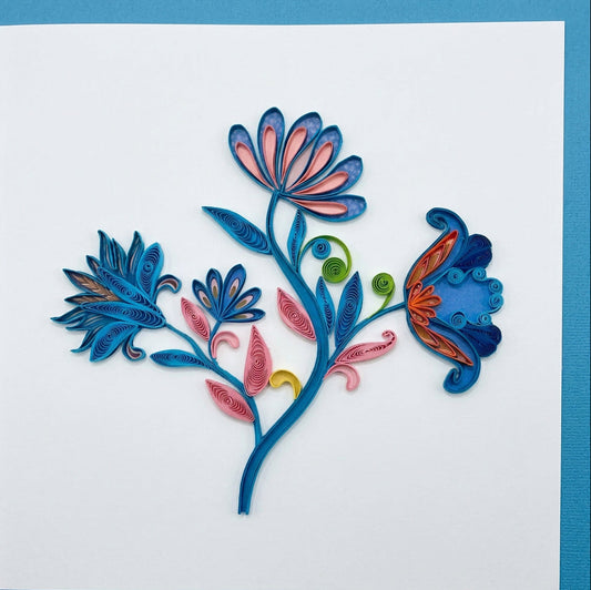 Card - Blue flowers