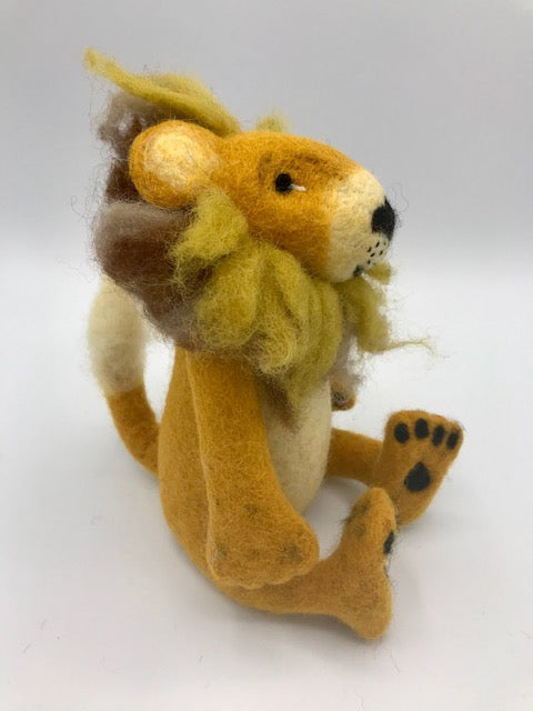 Large Felted Lion