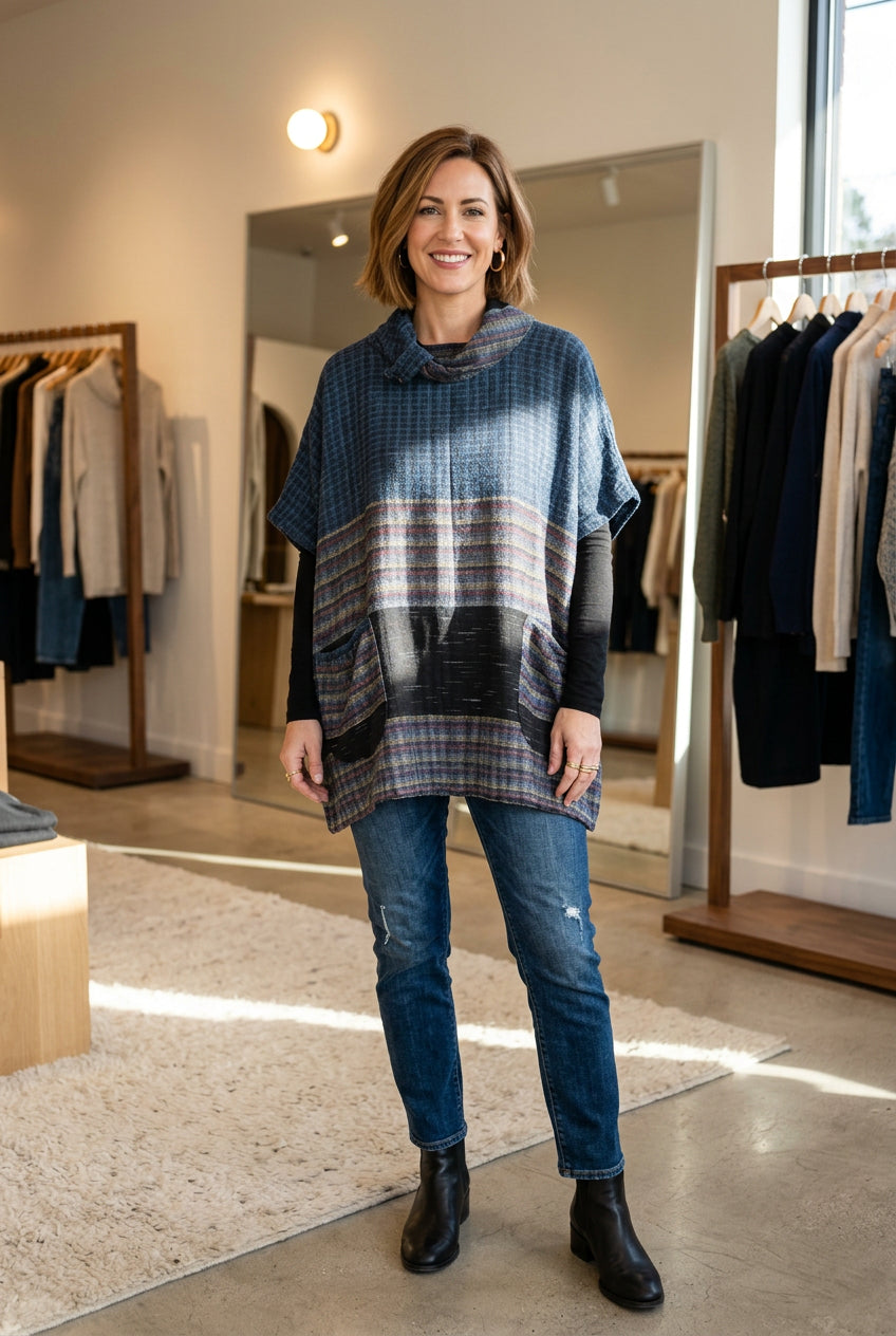 Cowl Neck Woven Top