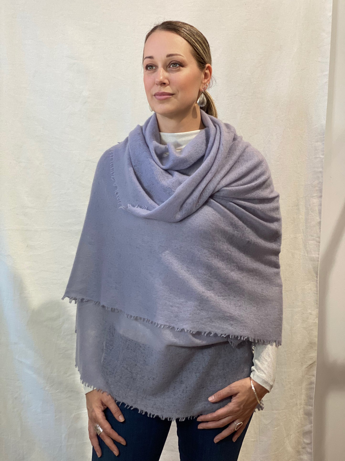 Pure Cashmere Lavender Felted Scarf