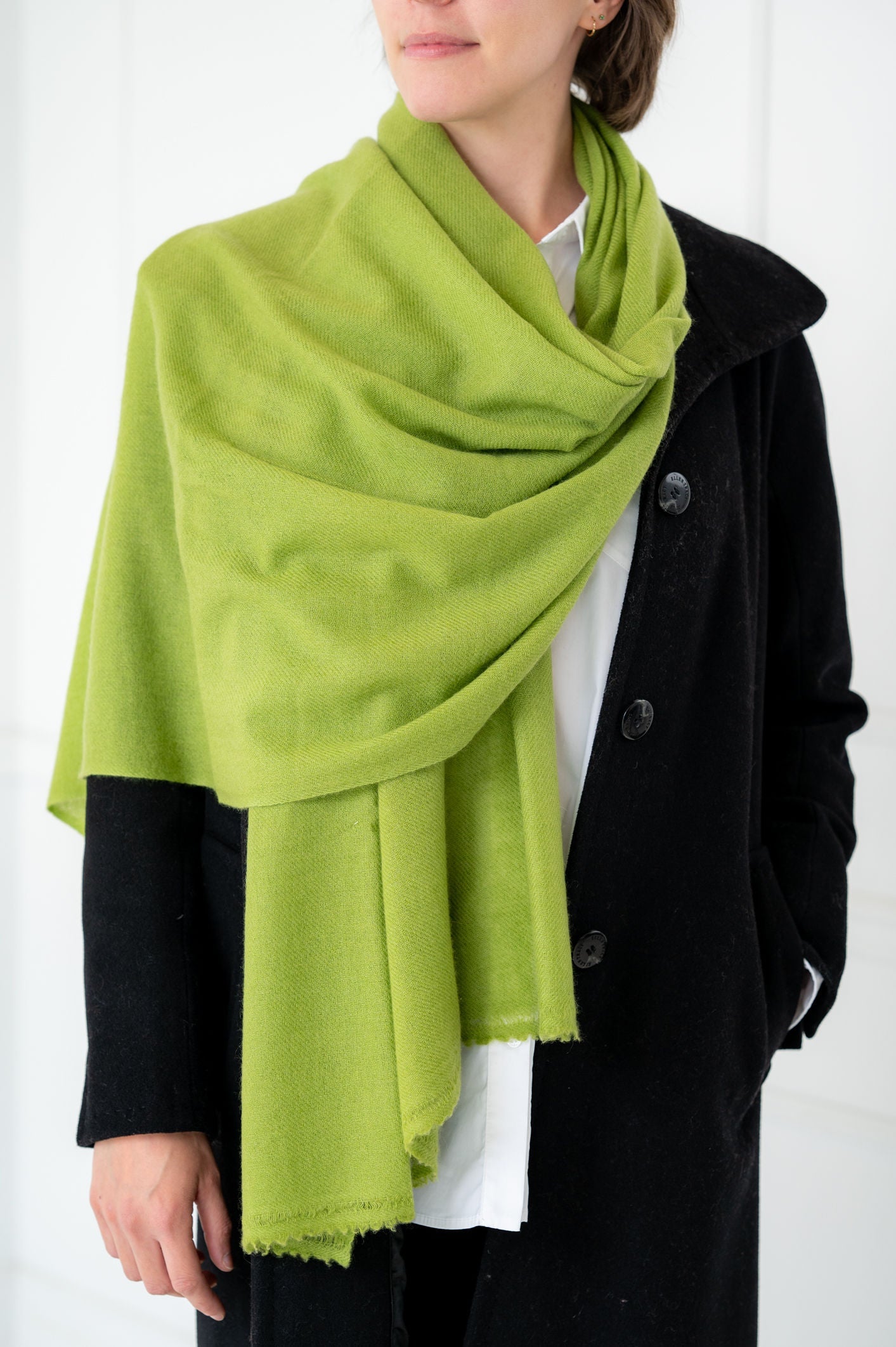 Pure Cashmere Light Green Scarves