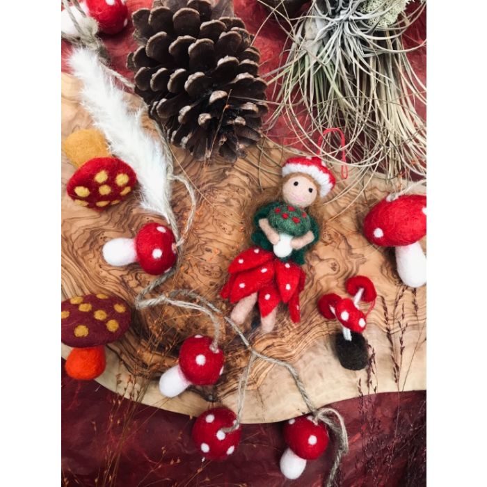 Mushroom Fairy Ornament 228