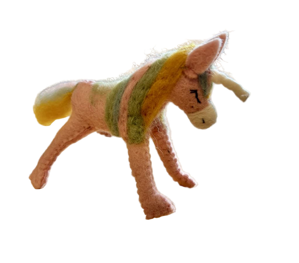 Unicorn Ornament (pink, blue and white)