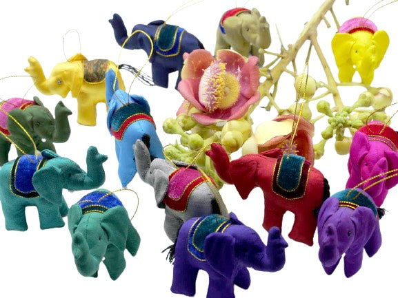 Silk Elephant Ornament