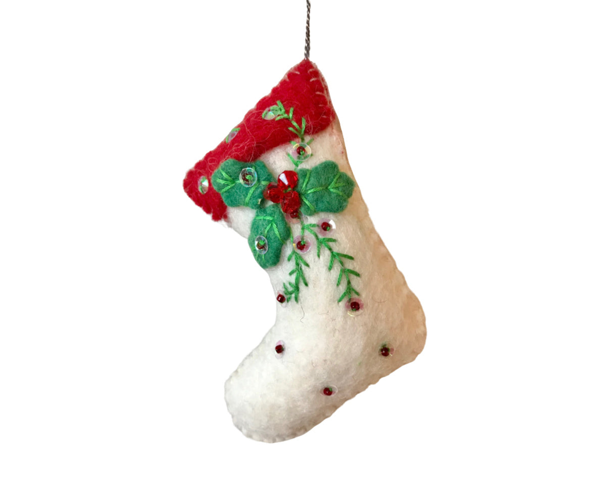 Embroidered Stocking Ornament