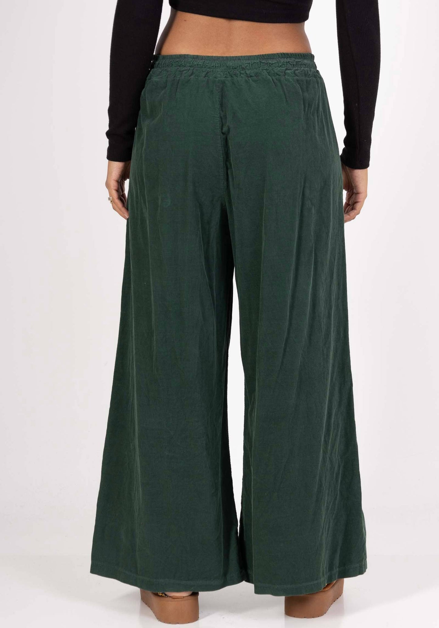 5299 PANT IN VELVET FALL WINTER CLOTHING : BLEU CANARD