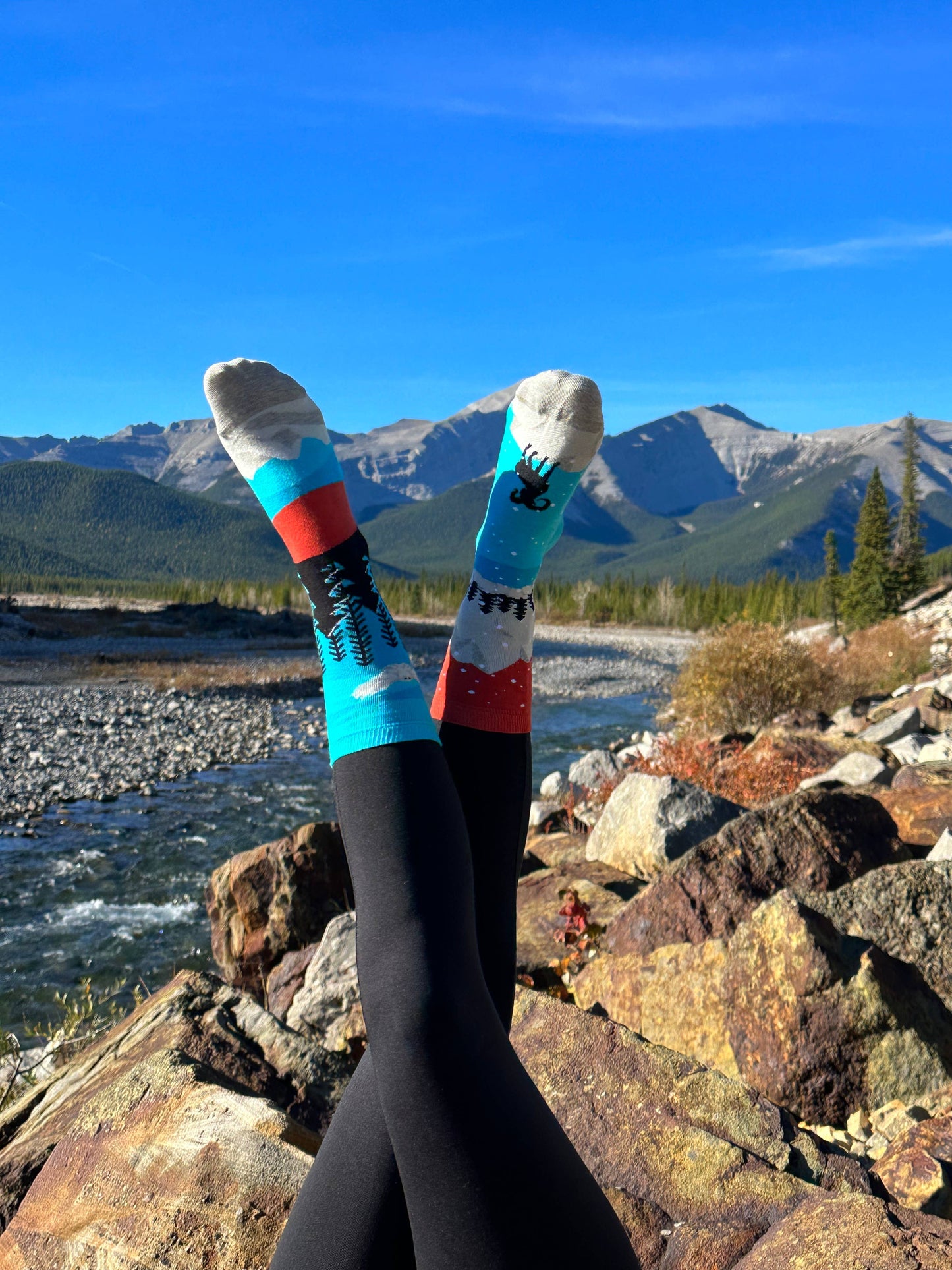 Women's Rocky Mountain Canadian Landscape Socks: Women’s 5 – 10