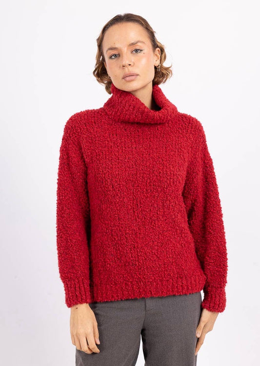 9241 SWEATER FALL WINTER CLOTHING: Red