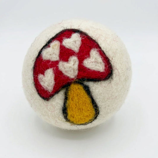 RED MUSHROOM Eco Wool Dryer Ball