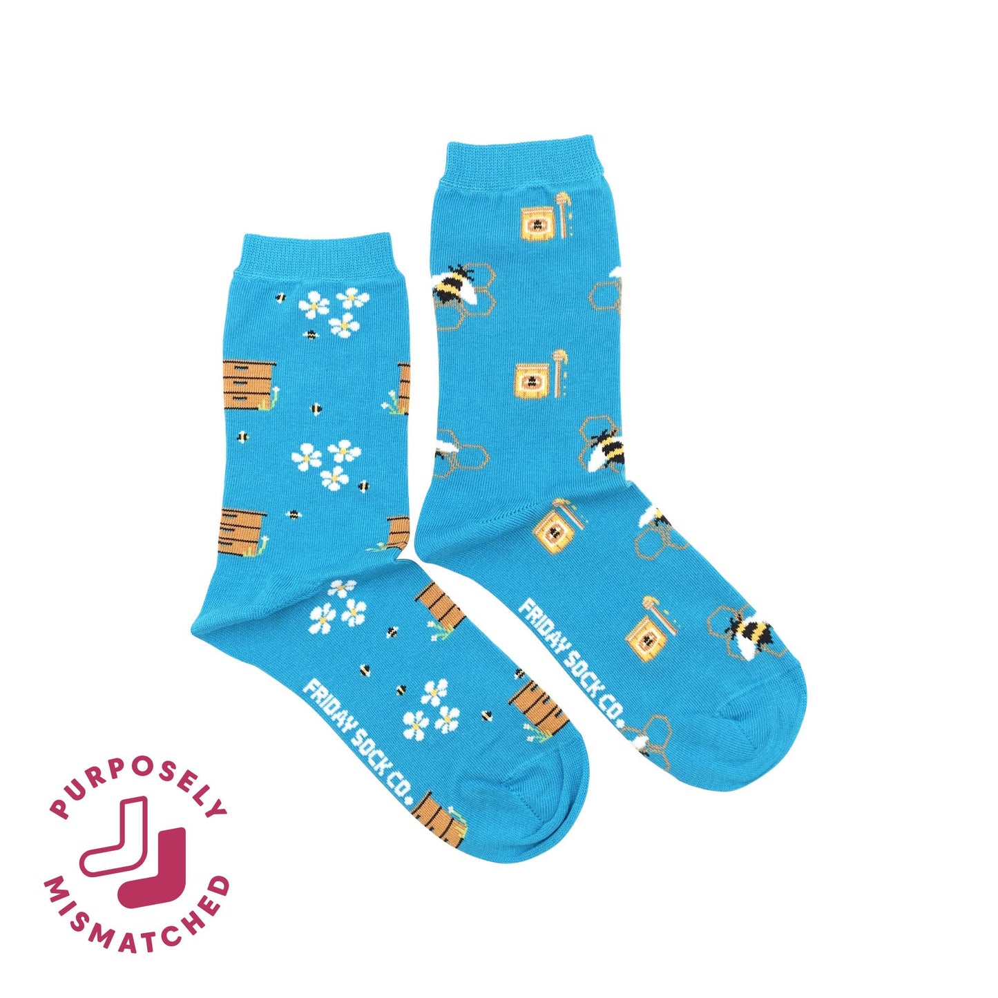Women's Bee Hive & Honey Socks: Women’s 5 – 10