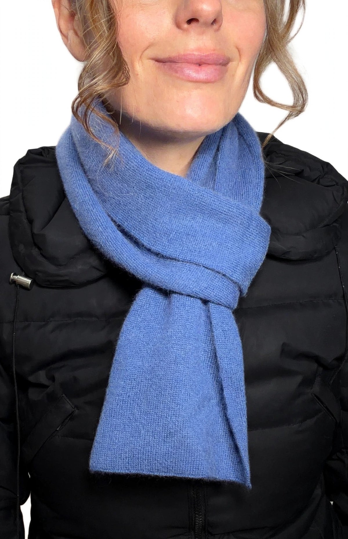 Plush Cashmere Muffler - 100% Pure Double Thick- Lapis Dark Blue