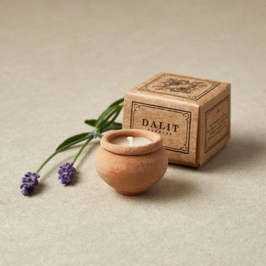 Handmade Terracotta Beeswax Tea Light Candles - Original Scent (Lavender/Vanilla Blend)