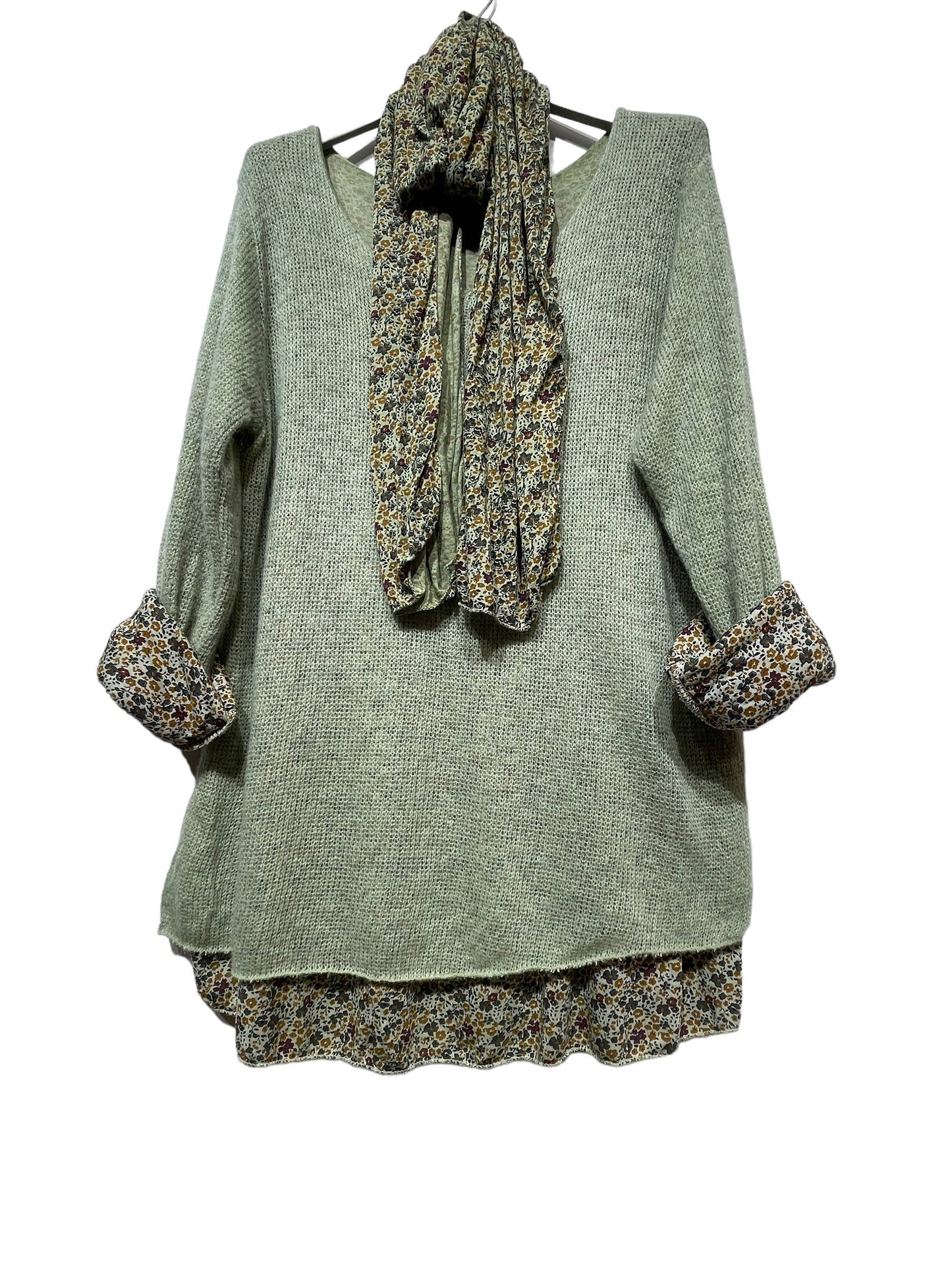 Tunic with scarf 1111 SPRING SUMMER CLOTHING: RUST