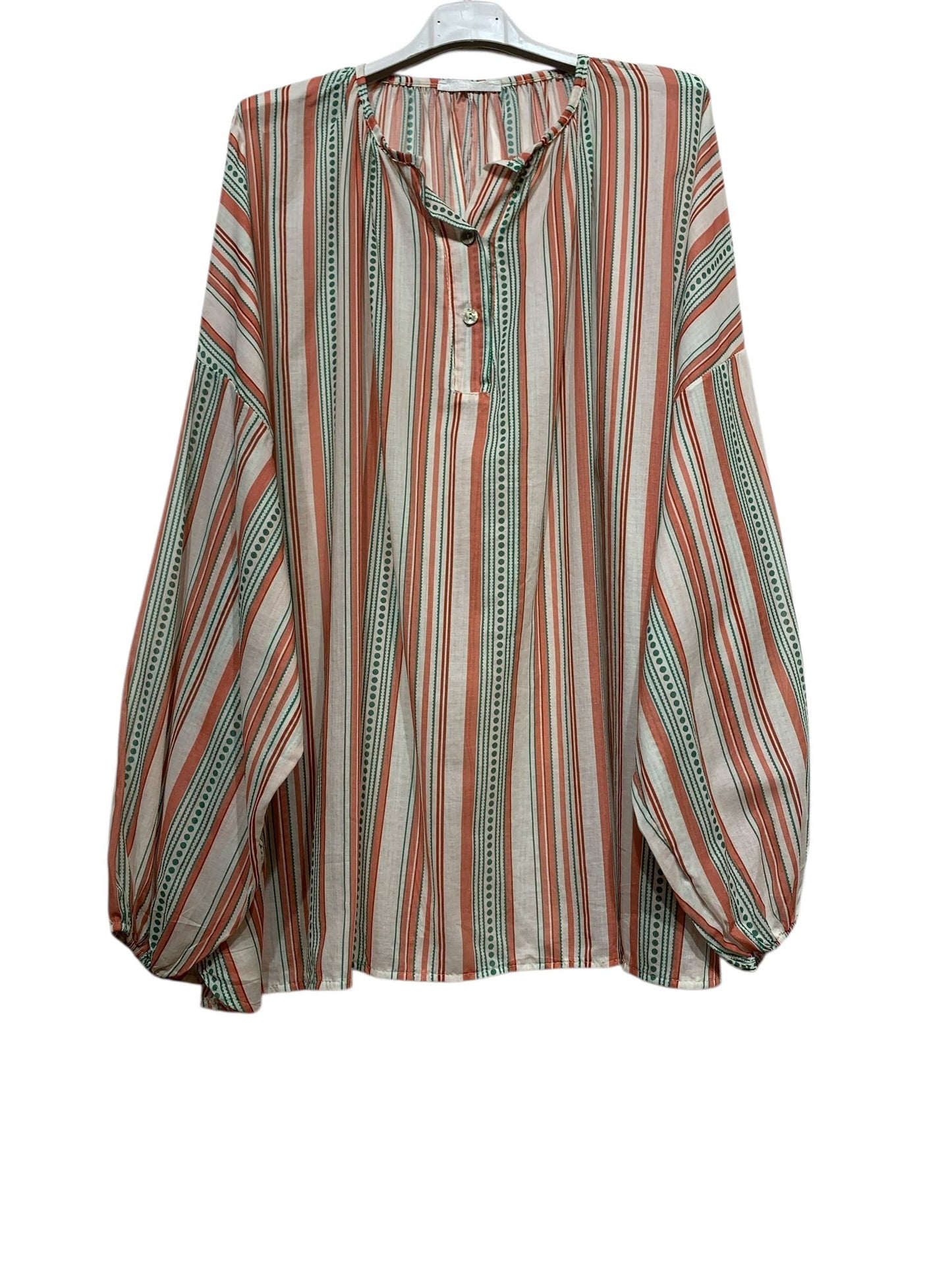 COTTON STRIPED SHIRT 5362: GREEN