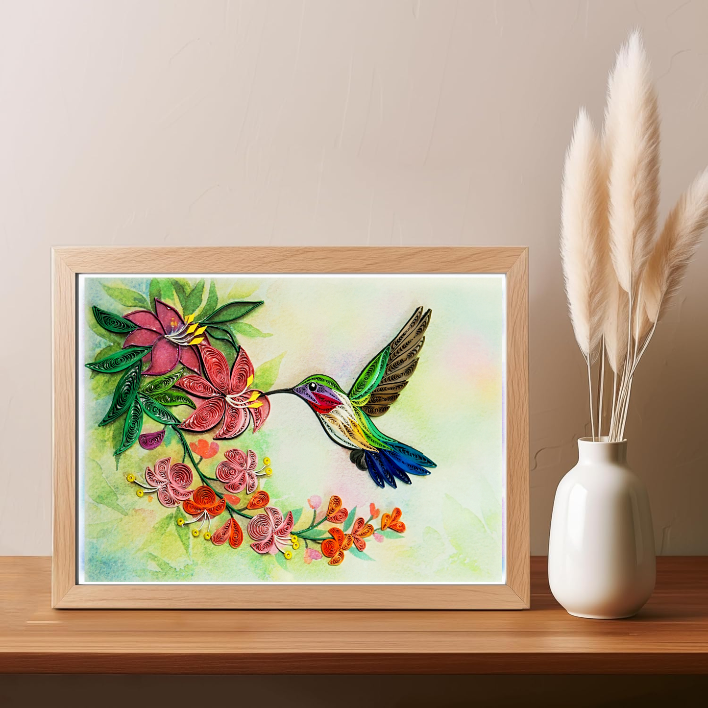 Hummingbird Quilling Card