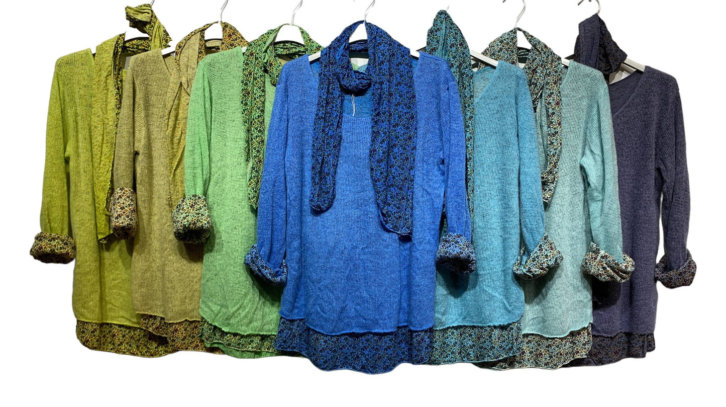 Tunic with scarf 1111 SPRING SUMMER CLOTHING: RUST